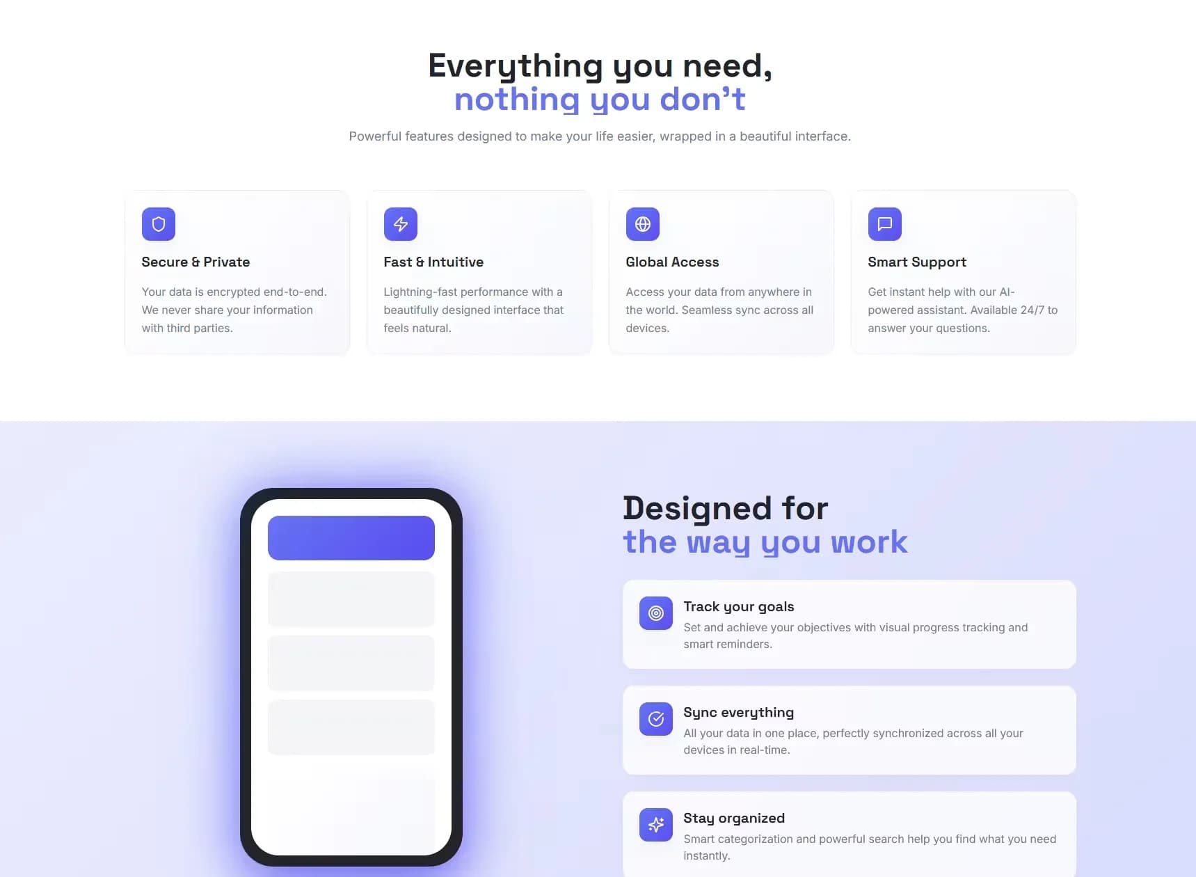 Mobile App Landing - демонстраційний лендинг для мобільного застосунку